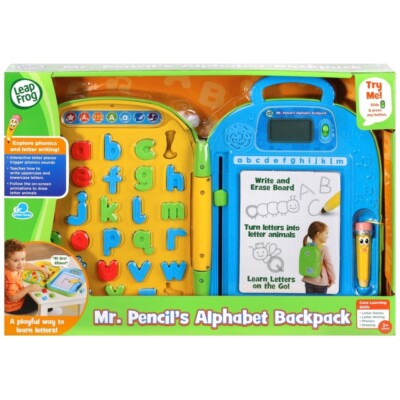LeapFrog Alphabet Rucksack Mr. Pencil's Spielzeug Spaß interaktives Lernen für Kinder UK