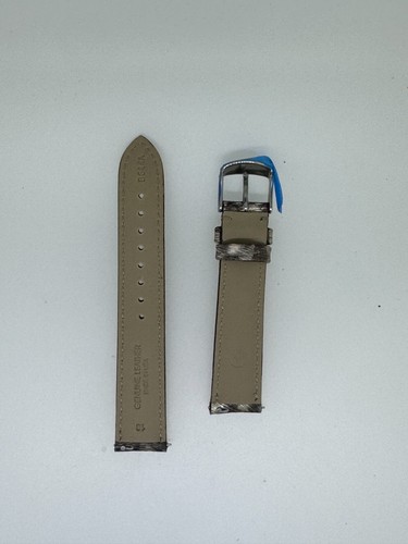 michele taupe gray leather watch band strap 18MM x 16MM - Picture 2 of 2