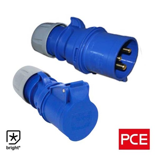 16A Site Plug & Socket Caravan Camping Motorhome 240V Power Electric