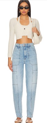 MOTHER Private Double Pocket Skimp Jeans In Tea Time,  NEW Size 25