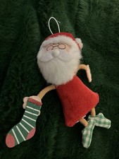 Vintage Jellycat Santa Claus Xmas Tree Decoration Retired Collectible Rare Gift
