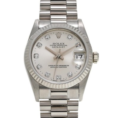 ROLEX Datejust 68279G Silver/diamond WATCH 718107