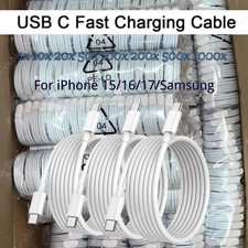 Bulk Lot 3/6FT Type USB-C to USB-C Cable 60W Fast Charging PD Cord Rapid Charger