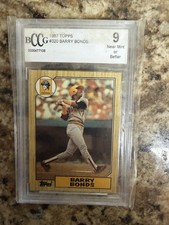 Topps 1987 Barry Bonds #320 BCCG 9 Pittsburgh Pirates MLB Baseball Card