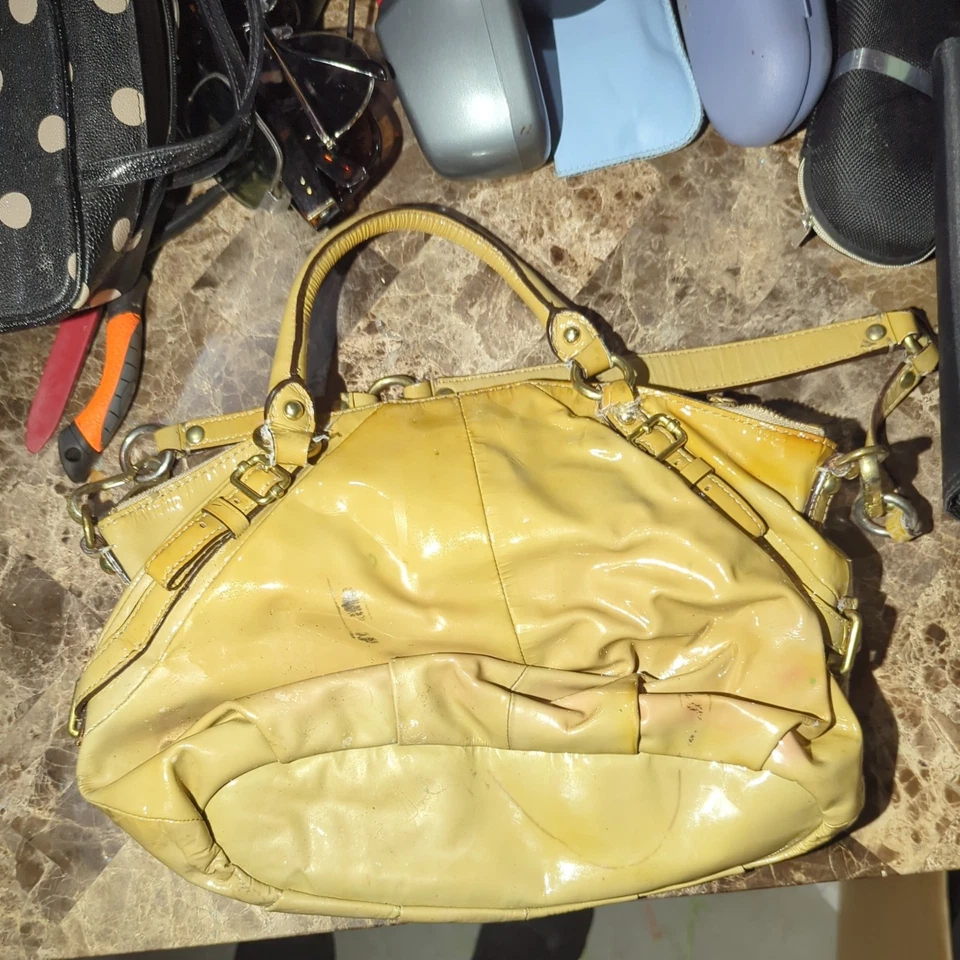 COACH Madison Beige Patent Leather Shoulder Tote Bag F1026-16262 - Image 2 of 4