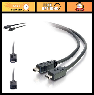 12ft USB 2.0 USB-C to USB Mini-B Cable - High-Speed Data Transfer, Black