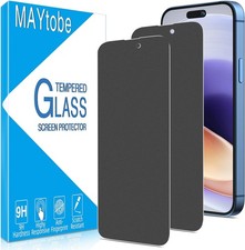 2PCS Matte Privacy Screen Protector  Tempered Glass for iPhone 15 Pro Max Plus