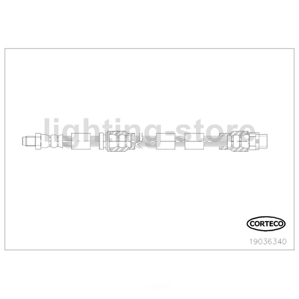 2 líneas de freno de manguera hidráulica de freno delantero para BMW X5 3,0 L 4,8 L BMW X6 3,0 L 4,4 L Foto 2 de 2