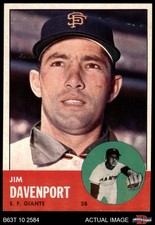 1963 Topps #388 Jim Davenport 8 - NM/MT