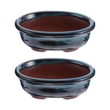  2 Pcs Chinesischer Stil Pflanzkübel Keramik Kleine Blumentöpfe Blumentopf Aus