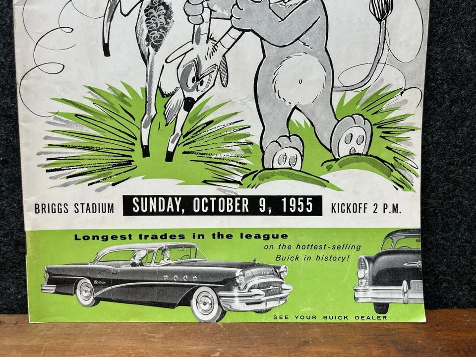 Vtg 10-9-1955 Detroit Lions vs LA Rams Football NFL Program Gridiron News - Image 3 of 4