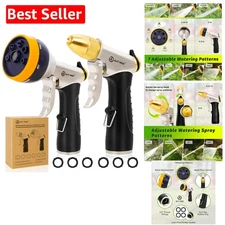 2-Pack Powerful Metal Nozzles for Garden Hose - Ultimate Watering Solution