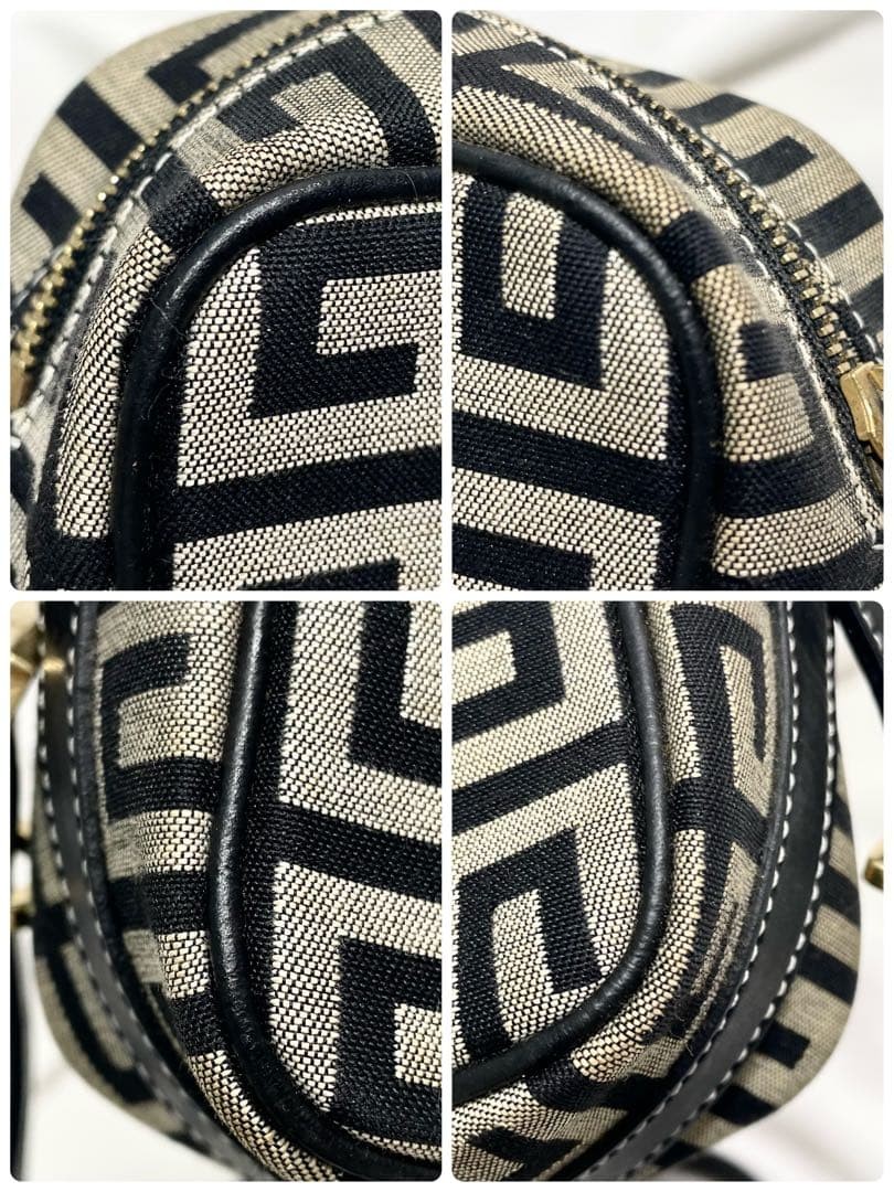 GIVENCHY 4G Logo Nylon Leather Shoulder Bag Black Tassel Large Vintage FromJapan thumbnail 9