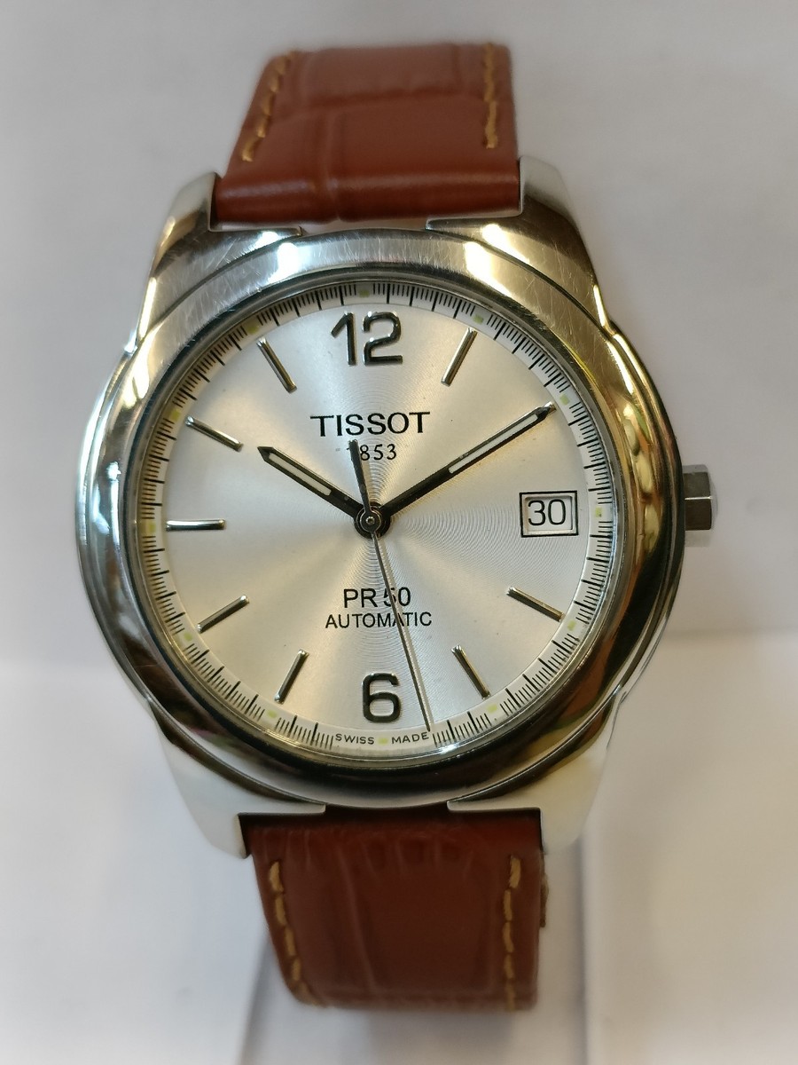 TISSOT PR 50 自動巻き腕時計 TISSOT PR50 AUTOMATIC SILVER DIAL J374/474K SWISS MEN'S WORKING