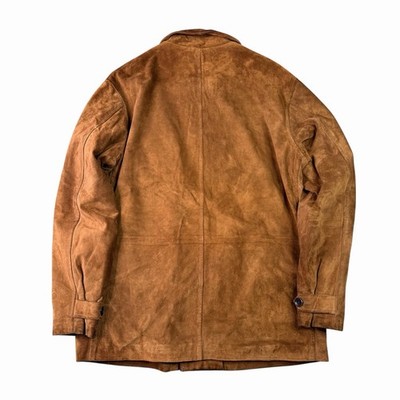 Vintage Polo Ralph Lauren Brown Suede Leather Chore Jacket Adult