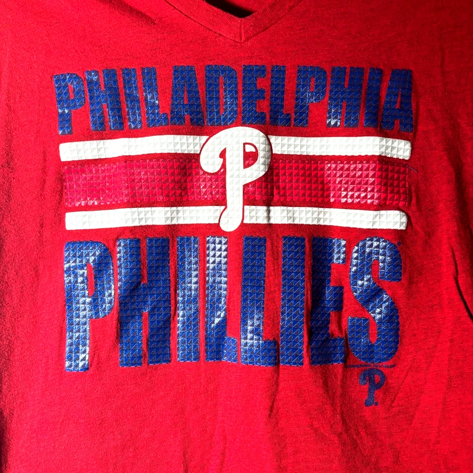 Camisa para mujer Philadelphia Phillies roja SS talla S MLB MERCANCÍA GENUINA Foto 3 de 4