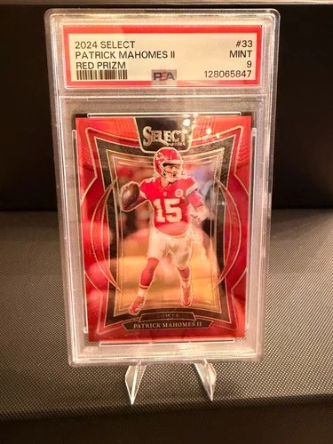 2024 Panini Select Patrick Mahomes II Red Prizm /99 PSA 9 Chiefs #33