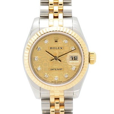 Rolex Datejust 10P Diamond Y-Serial Computer SS×YG 179143G from Japan #117
