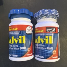Advil Pain Reliever/Fever  200mg Tabs 200/CT  *LOT OF 2* EXP: 06/26 + 12/27