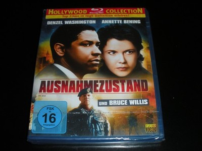 Blu-ray AUSNAHMEZUSTAND * Denzel Washington_Annette Bening_Bruce Willis NEU RAR