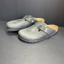 Birkenstock Boston Oiled Leather Clogs Comfort Cork Footbed Germany VGC See Pics