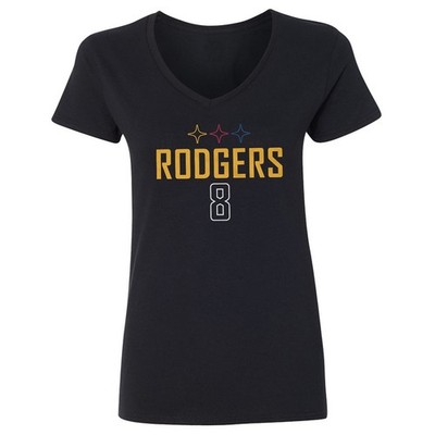 Aaron Rodgers #8 Inspired Tribute - Pittsburgh Fans Ladies' V-Neck Tshirt
