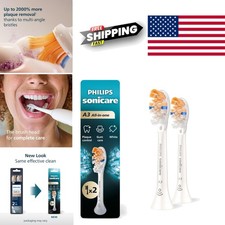 Electric Toothbrush Replacement Heads 2 Count White Plaque and Stain Removal