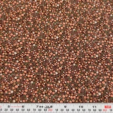 Vintage Peter Pan Fabrics Florals on Brown Cotton Fabric by the HALF YARD