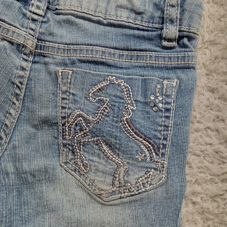 Lote de 2 Pantalones Cortos Jean Route 66 Cat & Jack Niñas 7 Marcas Mixtas Azul Mezcla Algodón Foto 3 de 4