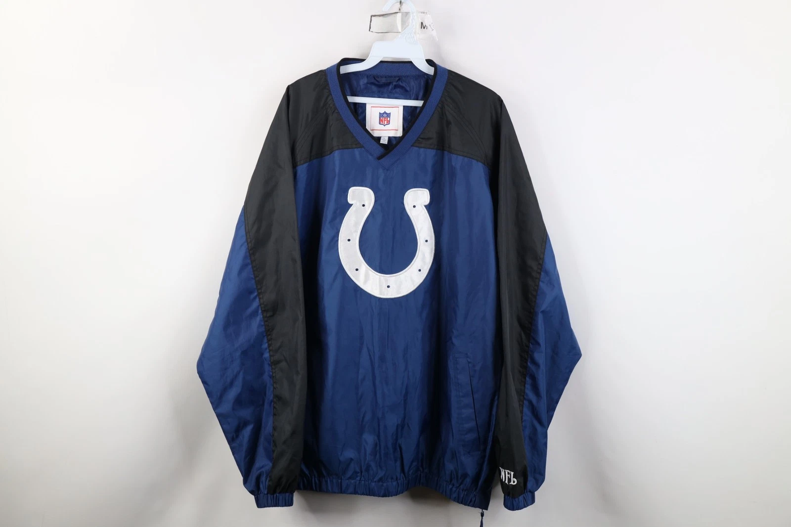 Vtg 90s Y2K NFL Mens L Indianapolis Colts Football Pullover Windbreaker Jacket