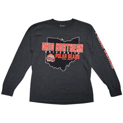 Ohio Polar Bears Champion Herren T-Shirt NCAA Größe M Grau Static Langarm
