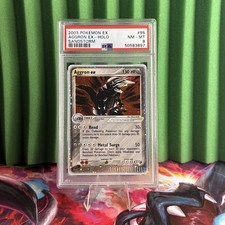 SWIRL! 2003 POKEMON EX SANDSTORM #95/100 AGGRON EX HOLO PSA 8 on eBay