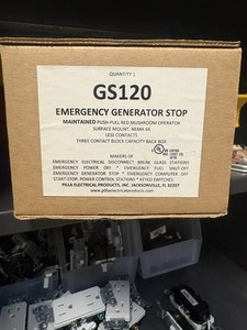 Pilla GS120 Emergency Generator Stop Push-Pull Red Mushroom Switch NEMA 4X