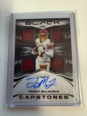 2022 Panini BLACK CAPSTONES Terry McLaurin  17/50 AUTO JERSEY # MATCH FM