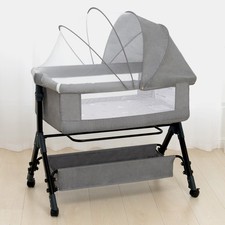 3 in 1 Baby Bassinet Bedside Sleeper for Baby,Bedside Cribs with Storage Basket