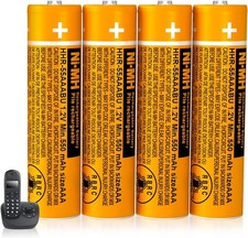 NI MH AAA Rechargeable Batteries for Panasonic Cordless Phones 1.2V 550mah HHR