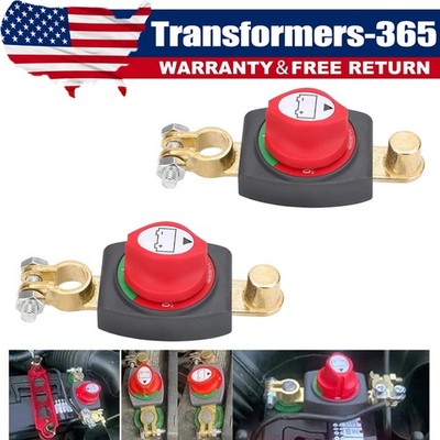 2x Battery Disconnect Switch Clamp Top Post 12V-48V 275A For Car RV Marine