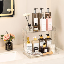 Bathroom Countertop Organizer, 2 Tier Makeup Storage Organizer, Skincare Organiz