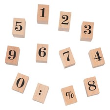 12Pcs Household Rubber Stamps Decorative Wooden Stamps Handcraft Scrapbook