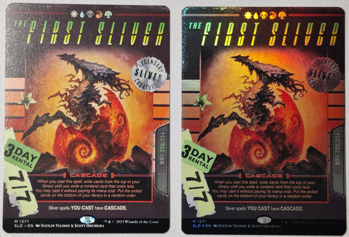 MTG Secret Lair The First Sliver + Bonus #1371 -SLD Now On VHS