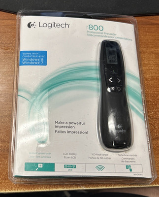 Logitech R800 Wireless Laser Presenter Pointer Remote, Black (910-001350)