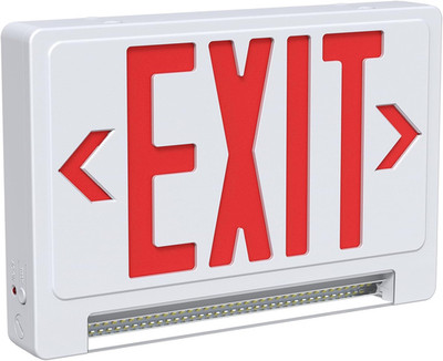 UL Listed Double-Sided Exit Sign with Battery Backup and Adjustable Light Pipe