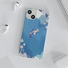 Ocean Flexi Cases, Phone Cover, Floral Design, Shark, Beach, Aesthetic