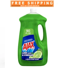 Ajax Ultra Liquid Dish Soap Vinegar and Lime Scent Sparkling Clean Dishes 90 oz
