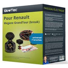 Faisceau universel 7 broches pour RENAULT Megane break, II type KM TowTec TOP