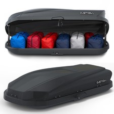 14ft Car Top Cargo Carrier Vehicle Roof Mount Luggage Storage Box DIAMOND BLACK