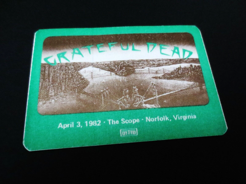 Grateful Dead Backstage Pass The Scope Norfolk Virginia 4.3.82 4.3.1982 Dead Set - Bild 5 von 12