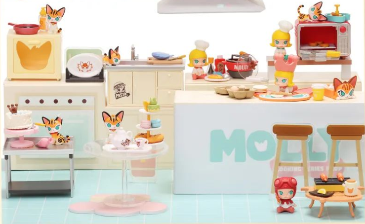 Molly Cooking Series Prop Kitchen Scene Confirmed Blind Box Figure
