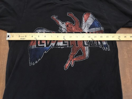 Led Zeppelin Swan Song Union Jack Logo T-shirt Adult Small Plant Page - Picture 4 of 9