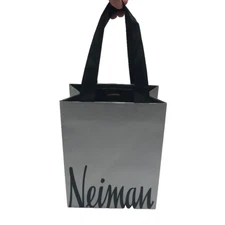 Neiman Marcus Authentic Paper Gift Shopping Bag Small Gray 7x9x4 